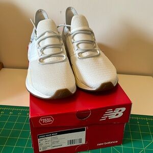 New Balance, Fresh Foam Roav shoes, size 9, color white beige, new, never worn.